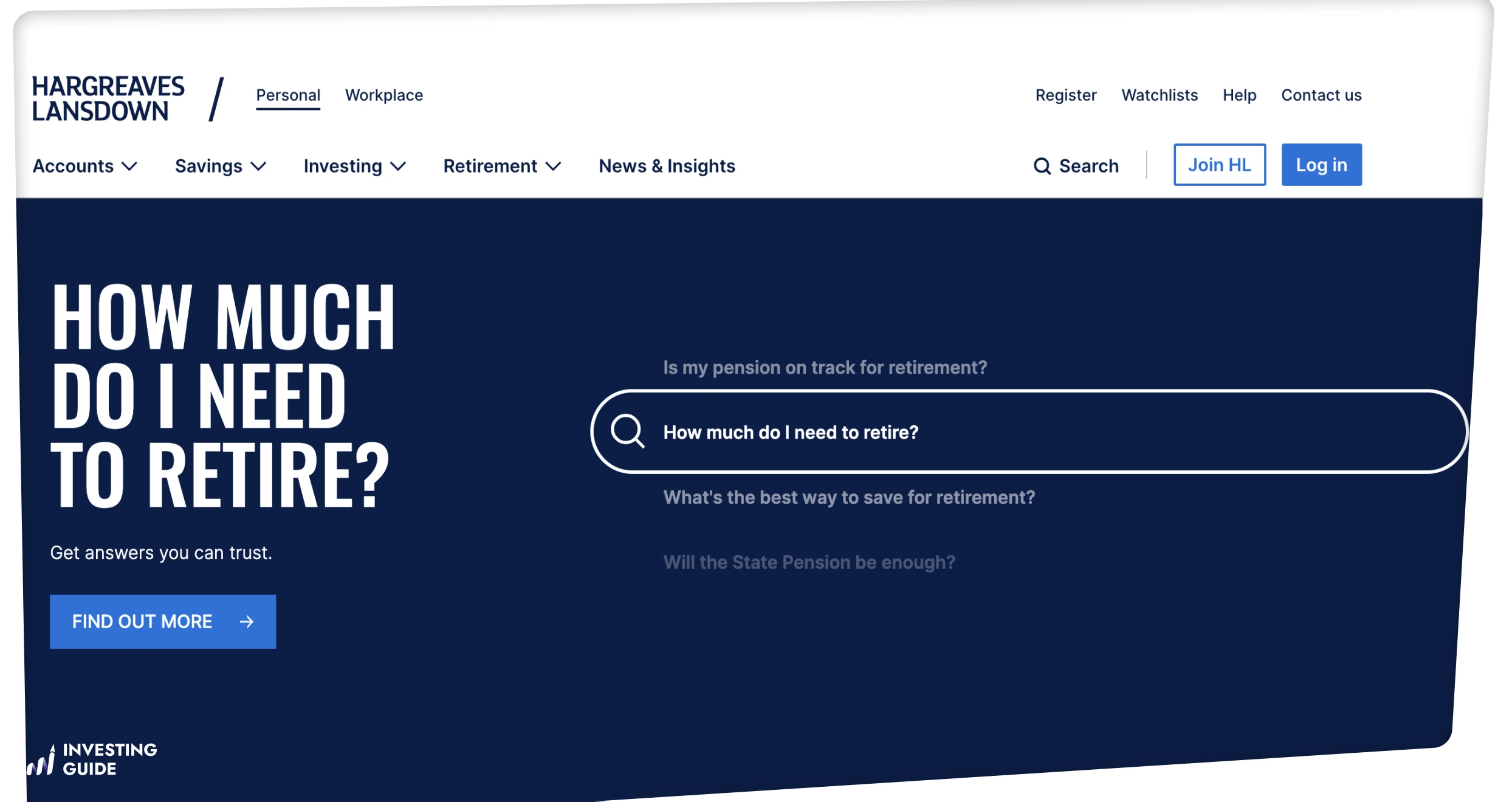 Hargreaves Lansdown screen 1