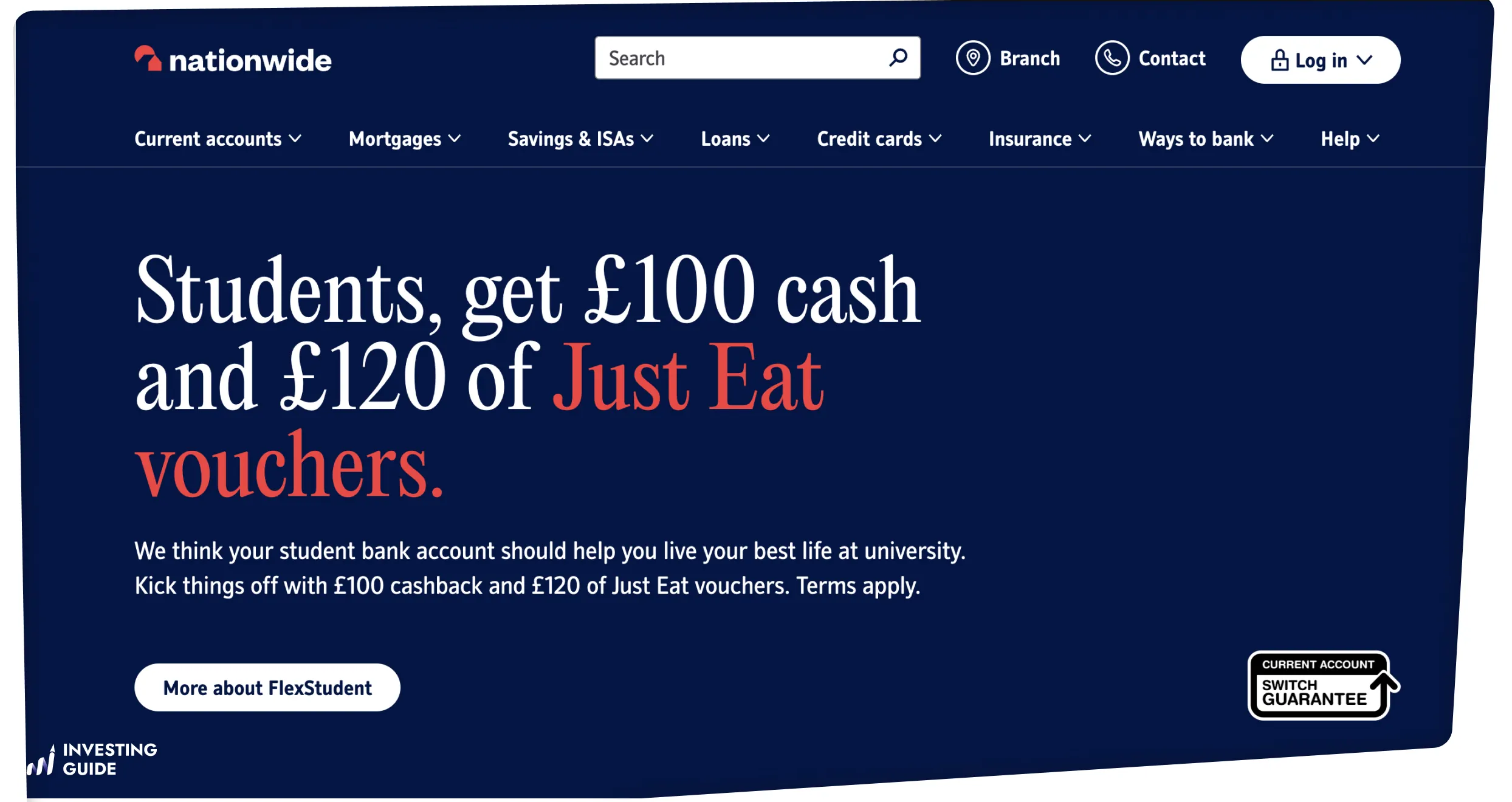 Nationwide Building Society screen 1